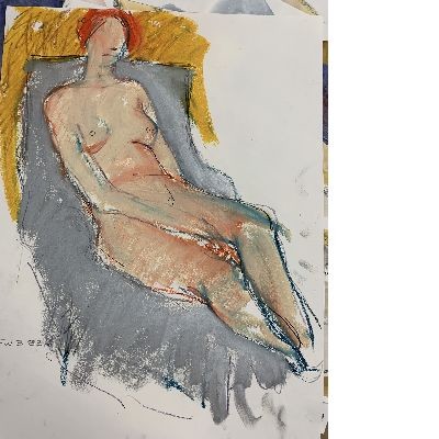 Colorful Reclining Nude
