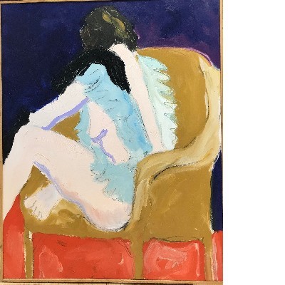 Seated figure in chair