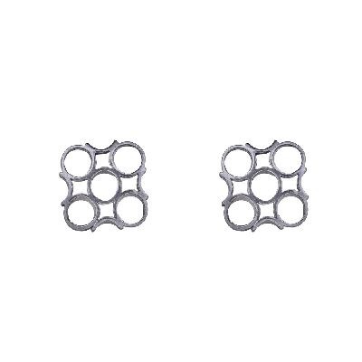 Sterling Silver Chex Stud Earrings