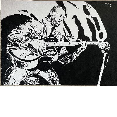 Pen and Ink drawing of Wes Montgomery